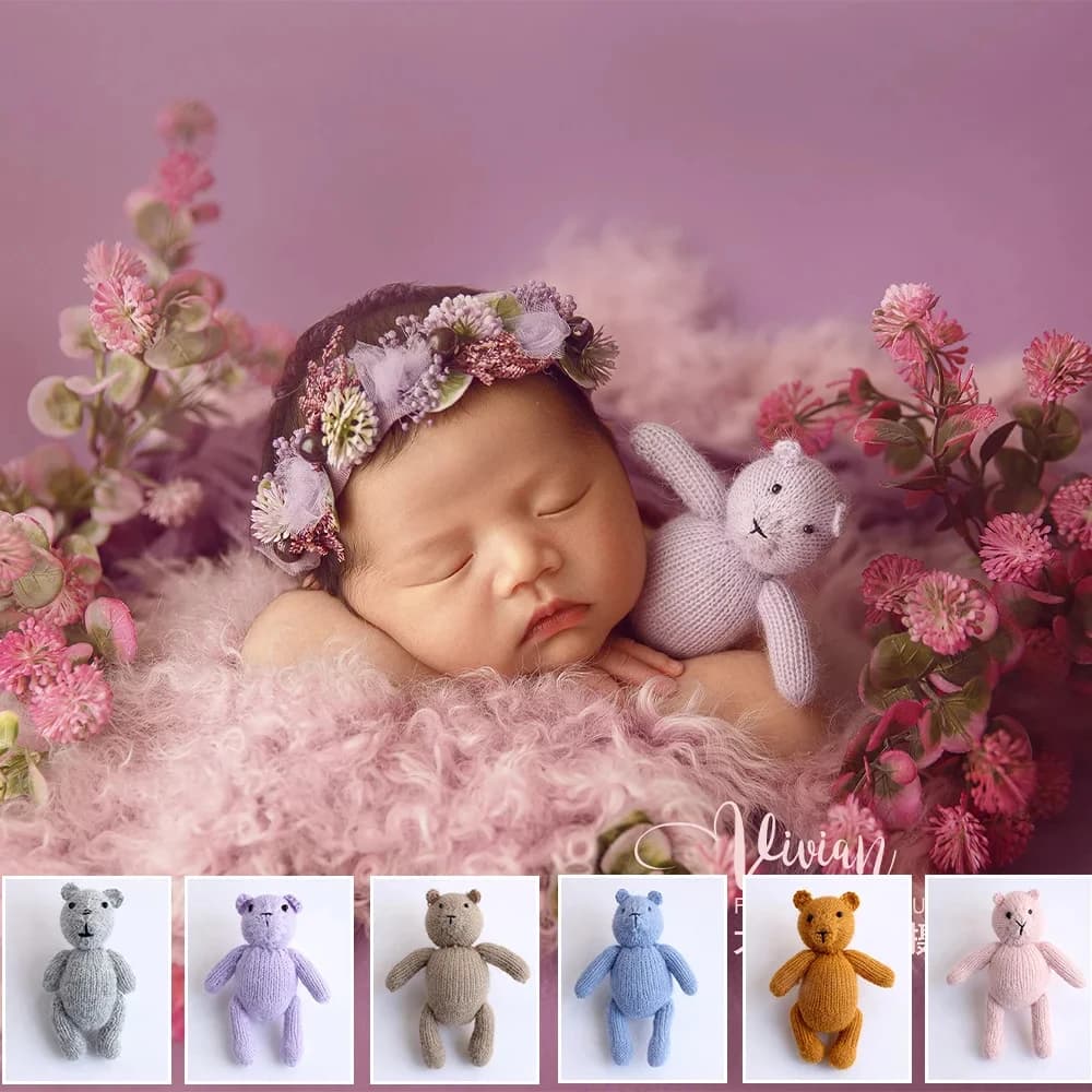 Accessoires de photographie de bébé pour nouveau-né, bébé, beurre animal, nounours, mignon, hippocam