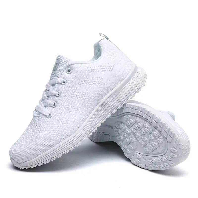Femmes Chaussures Décontractées Mode Respirant Marche Maille FlatShoesSneakers Blanc Femme Chaussure
