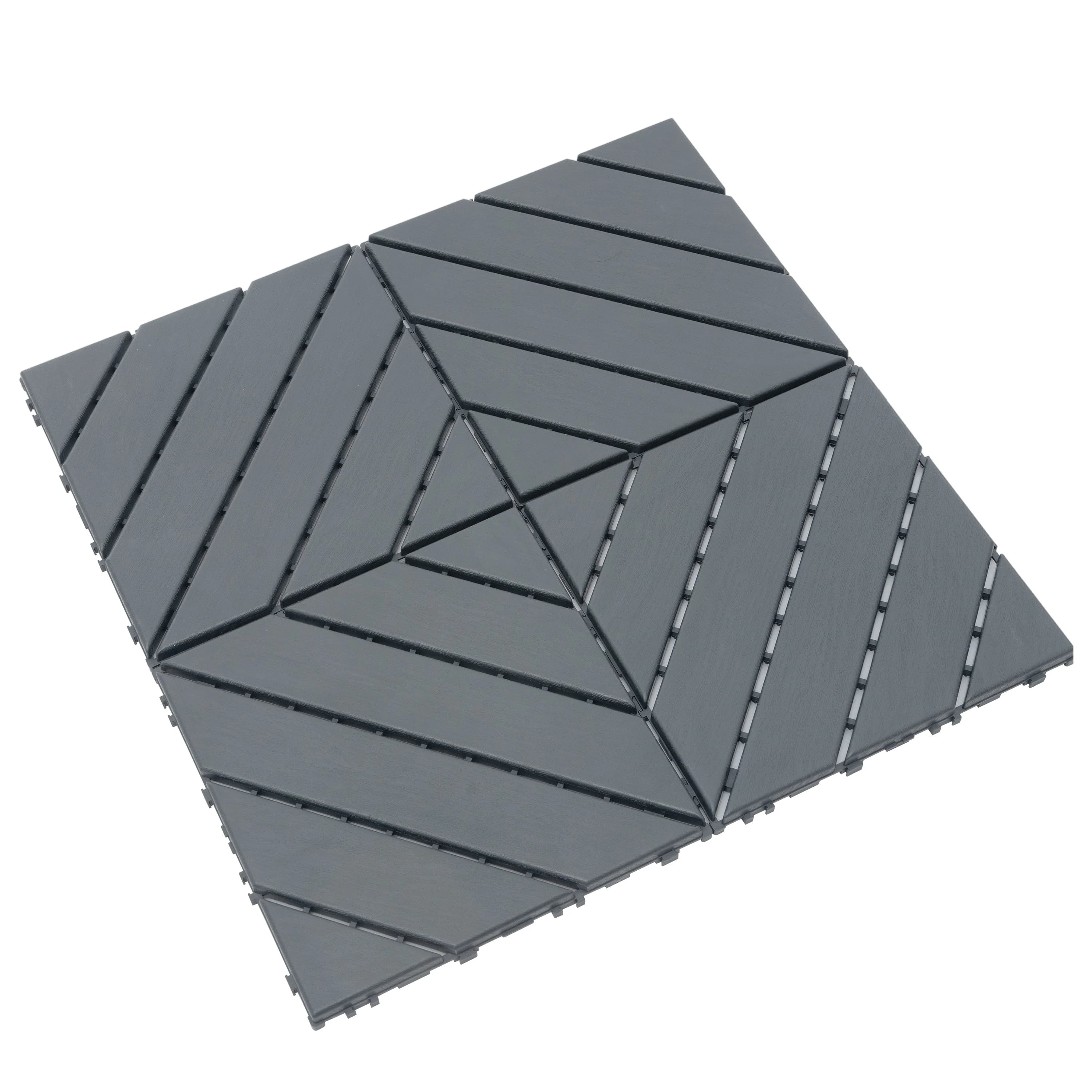 Carreaux de terrasse imbriqués en plastique, carreaux carrés étanches, utilisation par tous les temp