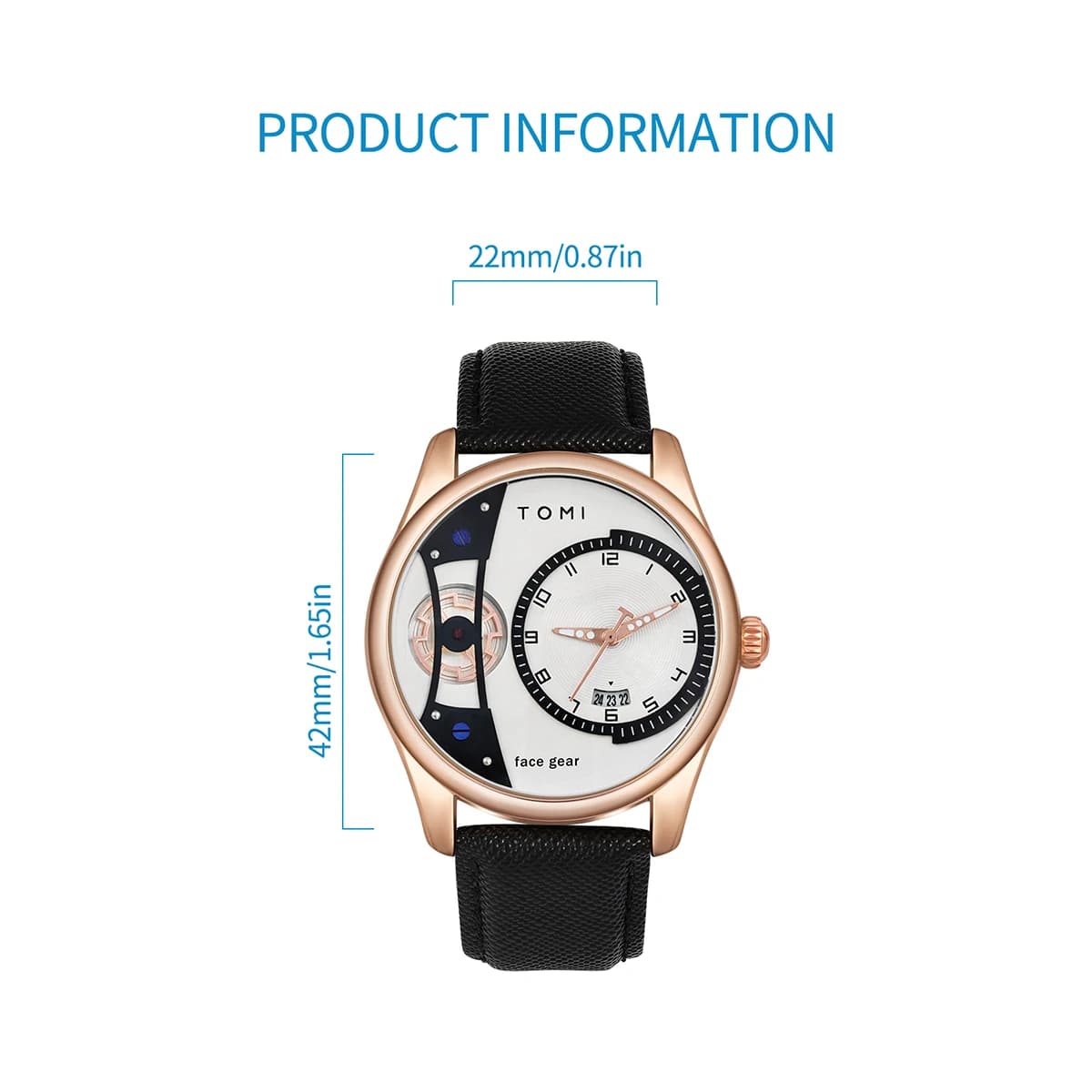 TOMI – coffret cadeau pour hommes, montre à Quartz d'affaires minimaliste, de luxe, polyvalente, Dou