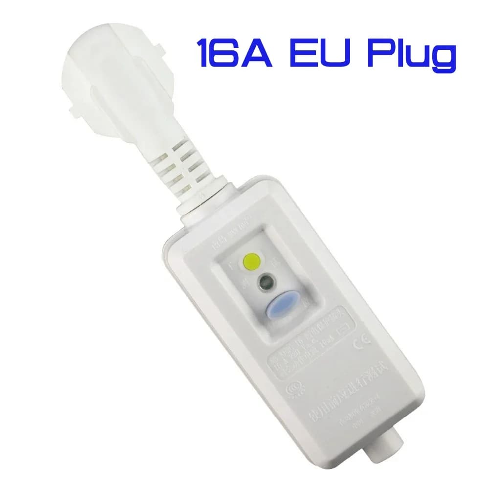 16A 220V 240V prise ue GFCI sécurité RCD Protection contre les fuites adaptateur de prise disjoncteu