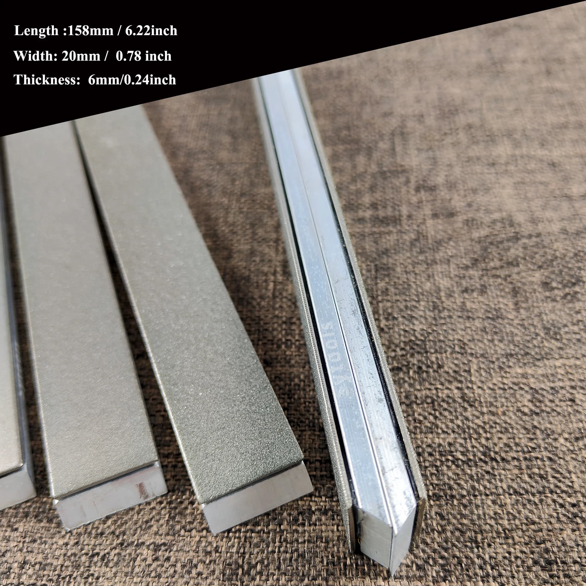 SYTOOLS – jeu de pierres à aiguiser en diamant vierge en alliage d'aluminium, pour affûteur de coute