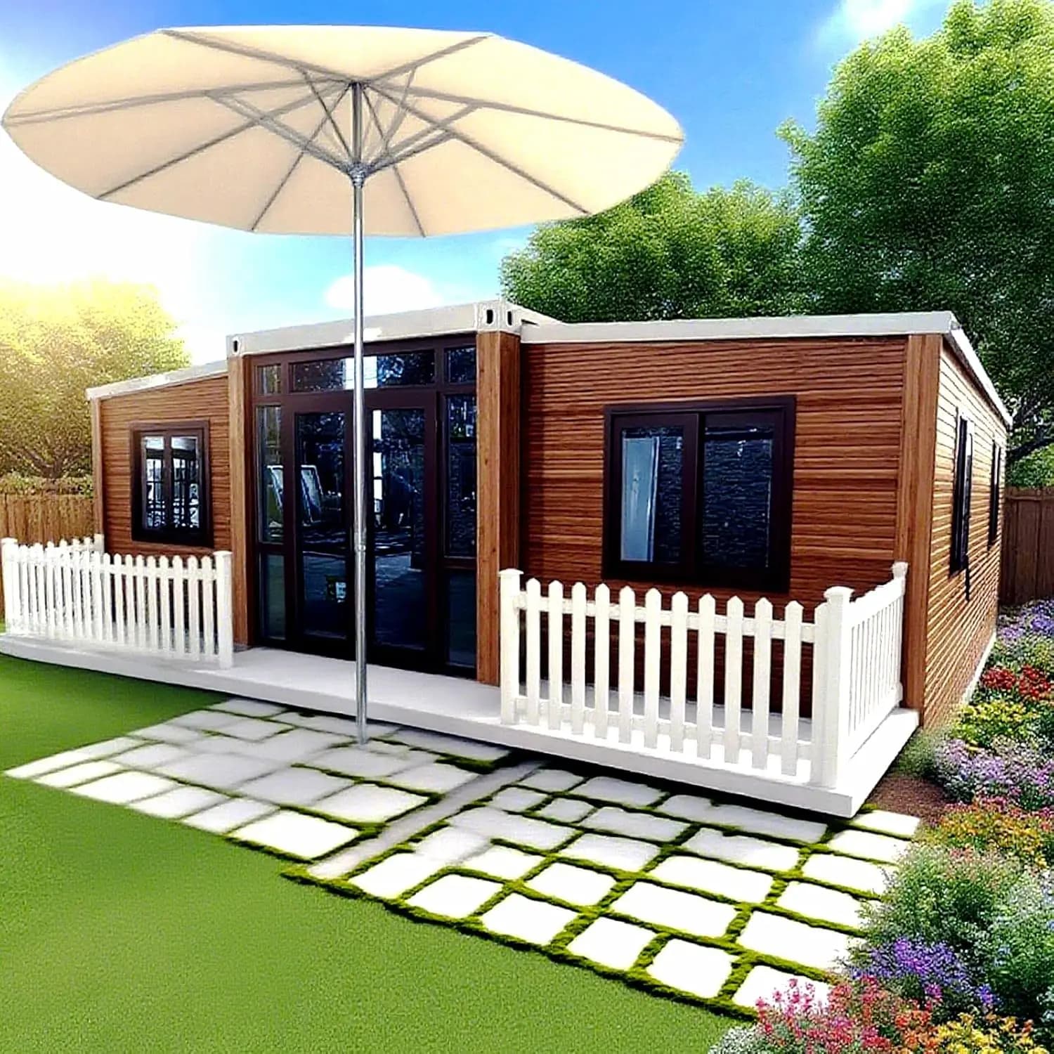 Amplement utilisé conteneur maison Villa cuisine préfabriqué pliant conteneur maison extensible Port
