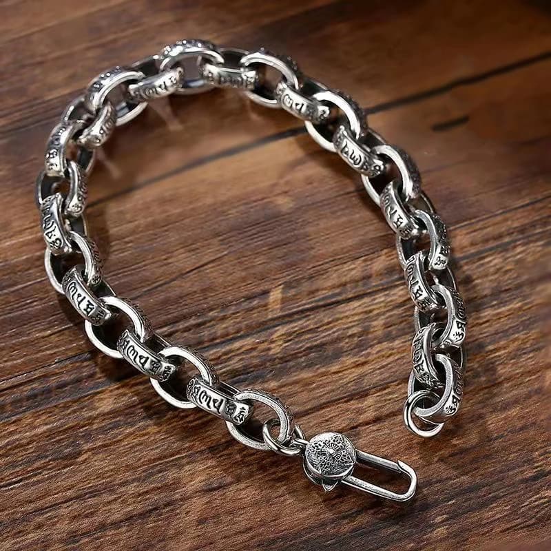 Bracelet Mantra à Six caractères en argent Sterling S925 pour hommes et femmes, haute qualité, prix 