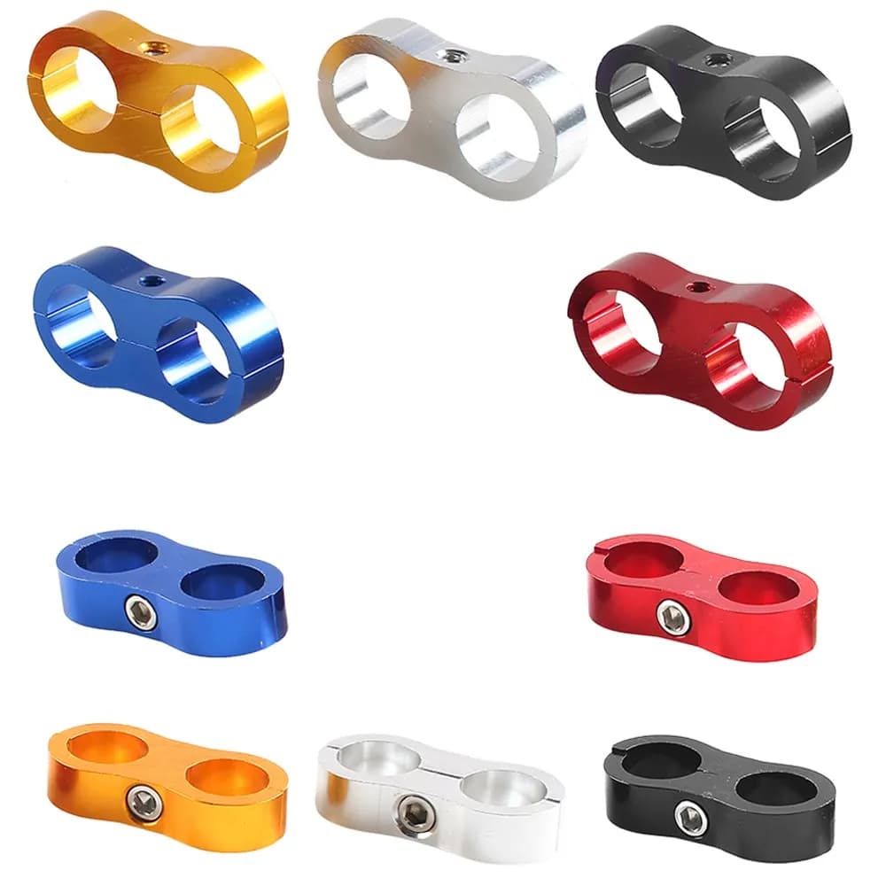 Universel AN4 AN6 AN8 AN10 billette huile carburant eau tuyau Tube séparateur pince aluminium ligne 