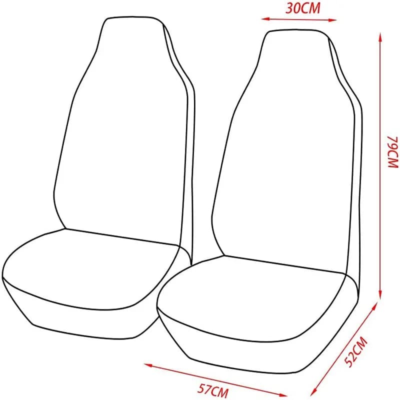 Housses de siège de voiture universelles à seau haut avant, 2 pièces, pour la plupart des voitures, 