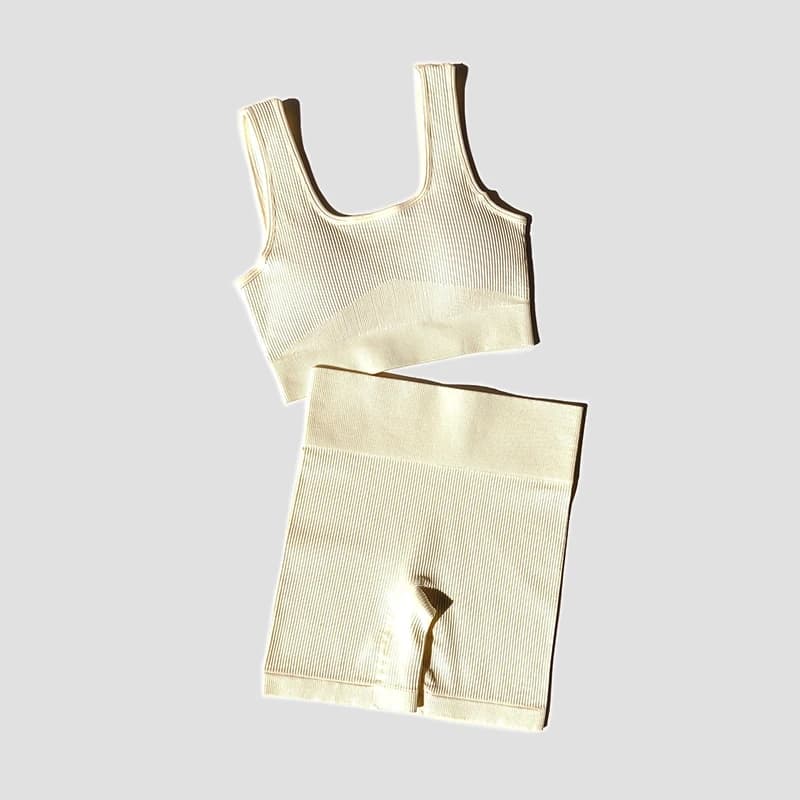 Ensemble de Yoga pour femmes, 2 pièces, soutien-gorge Sexy sans couture, short de Sport, vêtements d