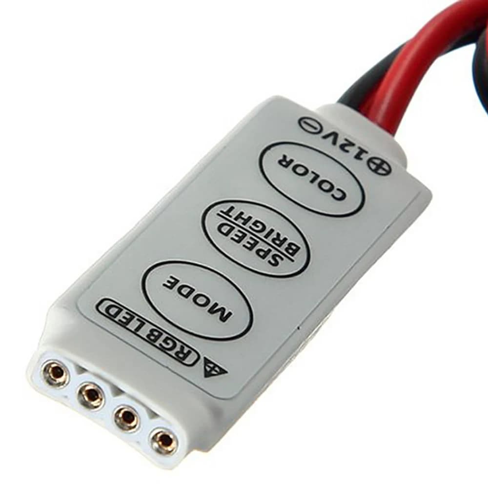 DC 5 V-12 V-24 V 12A 3 touches Mini LED RGB contrôleur variateur pilote pour RGB 5050/3528/2835/5730