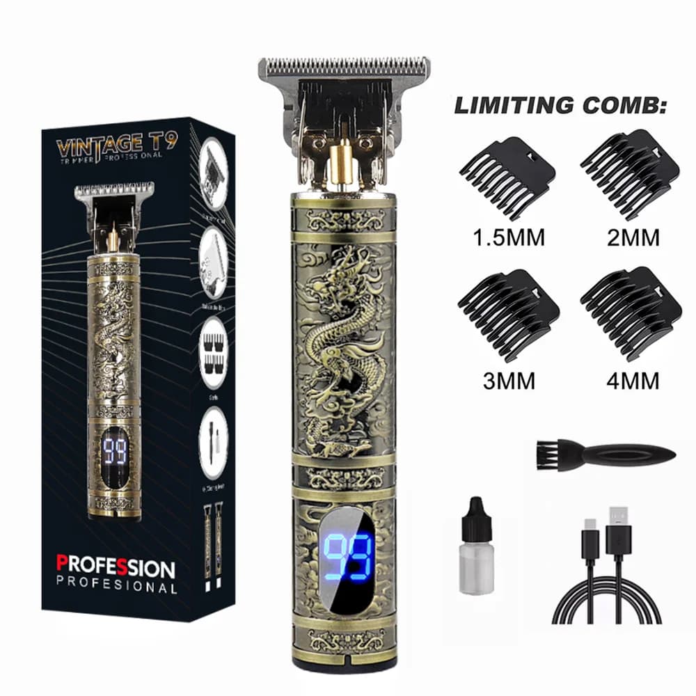 Affichage LCD T9 électrique coiffeur 0mm rasoir cheveux Trimer appareils ménagers voyage barbier ras