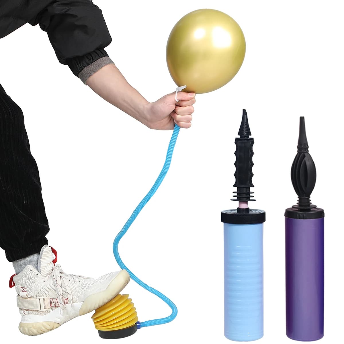 Pompe à ballons de haute qualité, gonfleur d'air, poussée manuelle, accessoires portables utiles pou