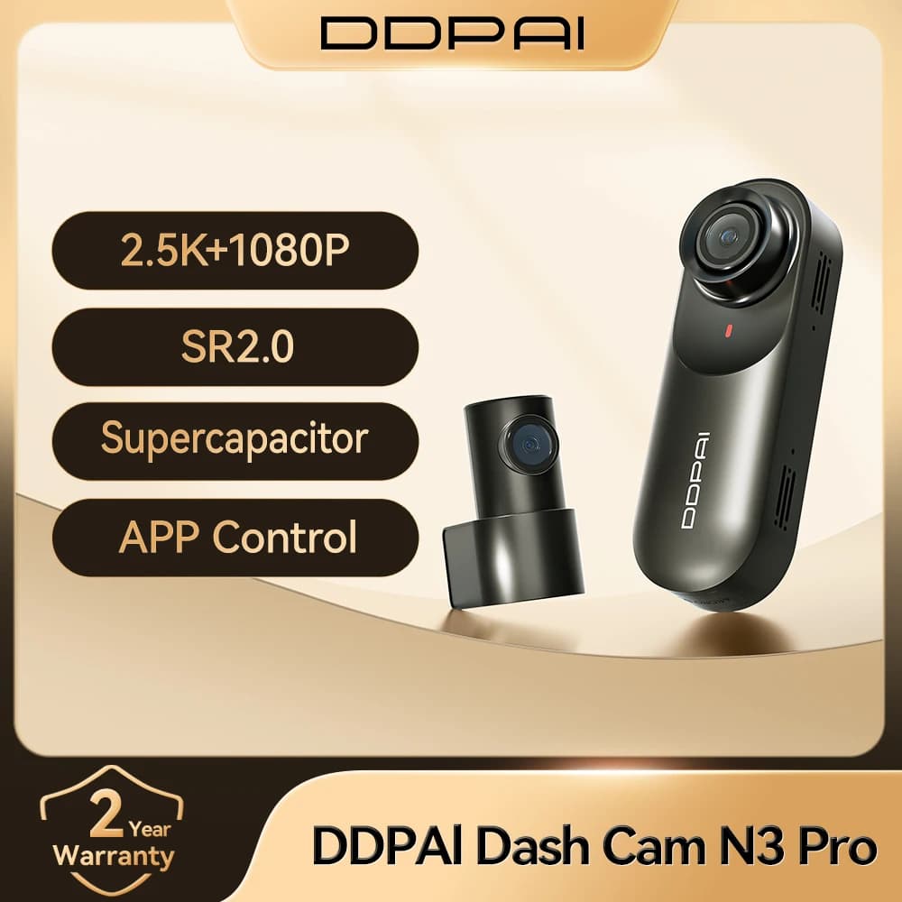 DDPAI Mola N3 Pro caméra de tableau de bord conduite véhicule caméra Wifi connexion intelligente enr