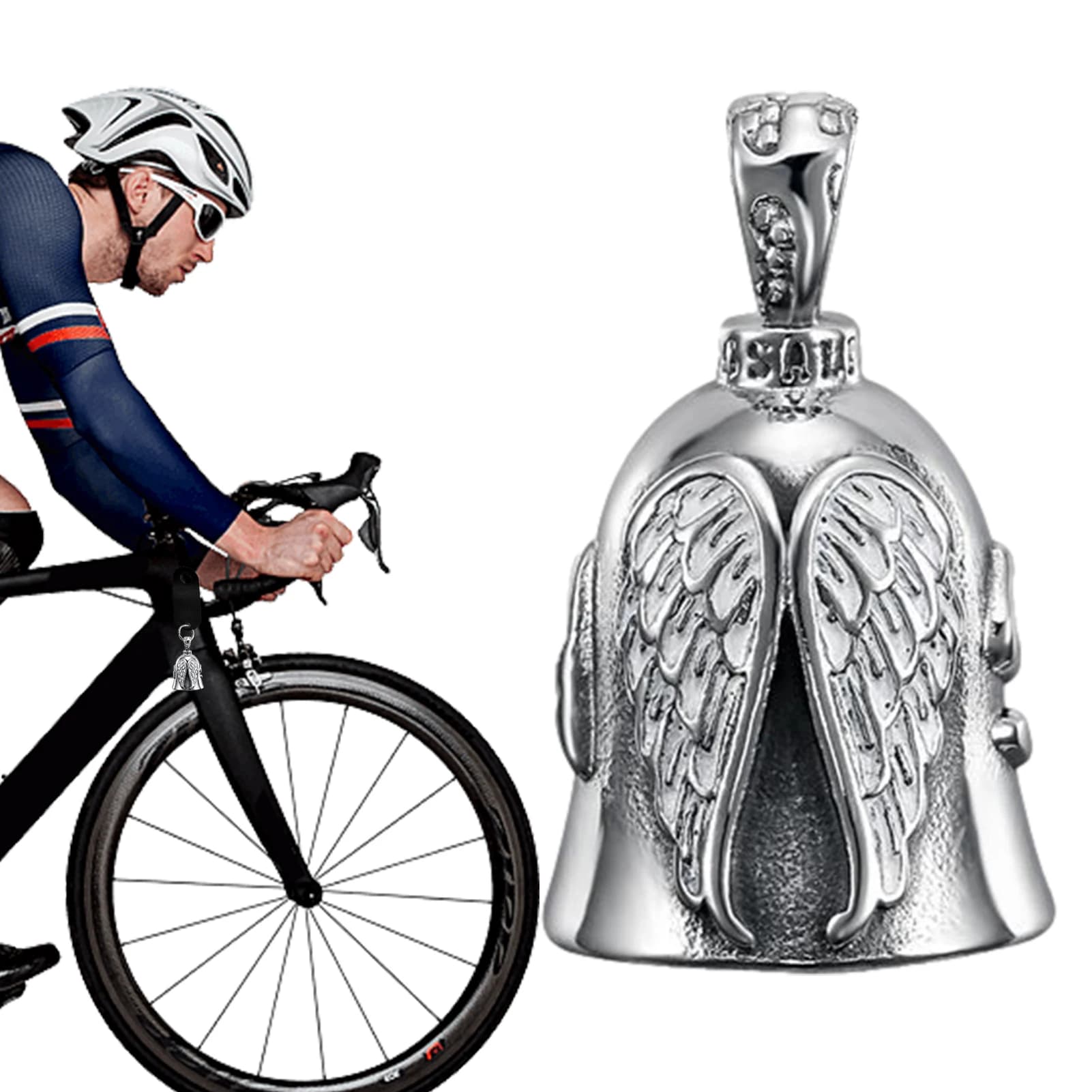 Cloche d'équitation ange gardien motard cloche d'équitation accessoires de moto portables pour motar