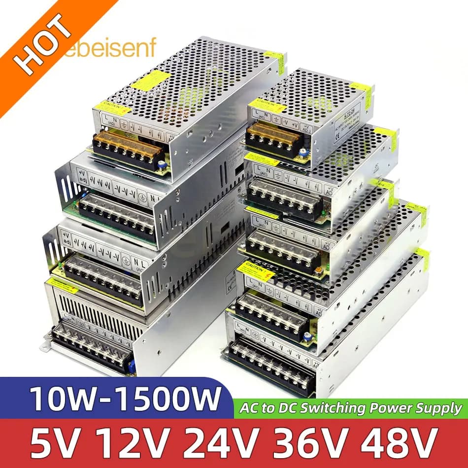 Alimentation Électrique Haute Tension, 5V, 12V, 24V, 36V, 48V, AC à DC, Abrters Basse Tension, Boîti