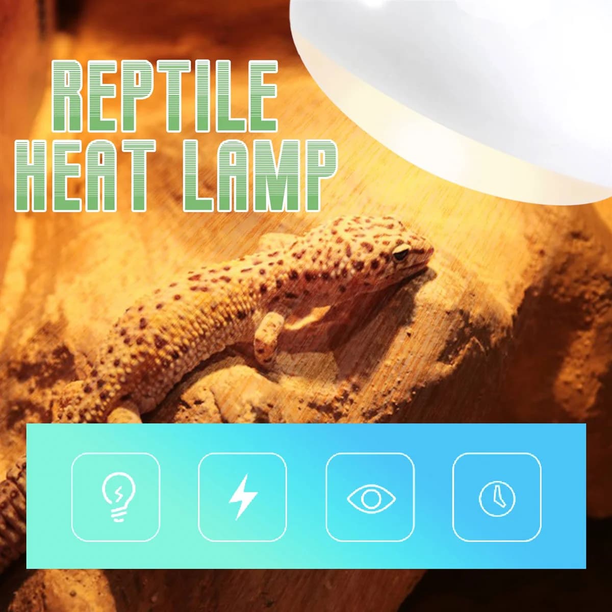 Ampoule de lampe chauffante Uvb Uva pour reptile, véritable chaleur brillante semblable au soleil po