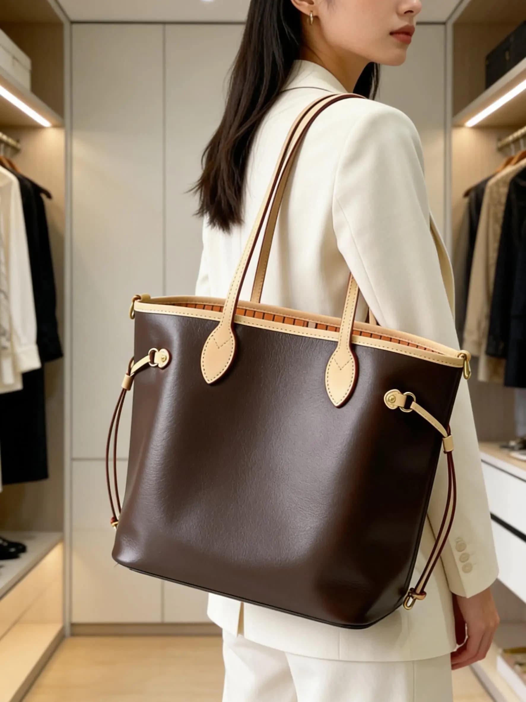Sac à main en cuir haut de gamme, sac fourre-tout de bureau pour femme, sac de créateur de luxe