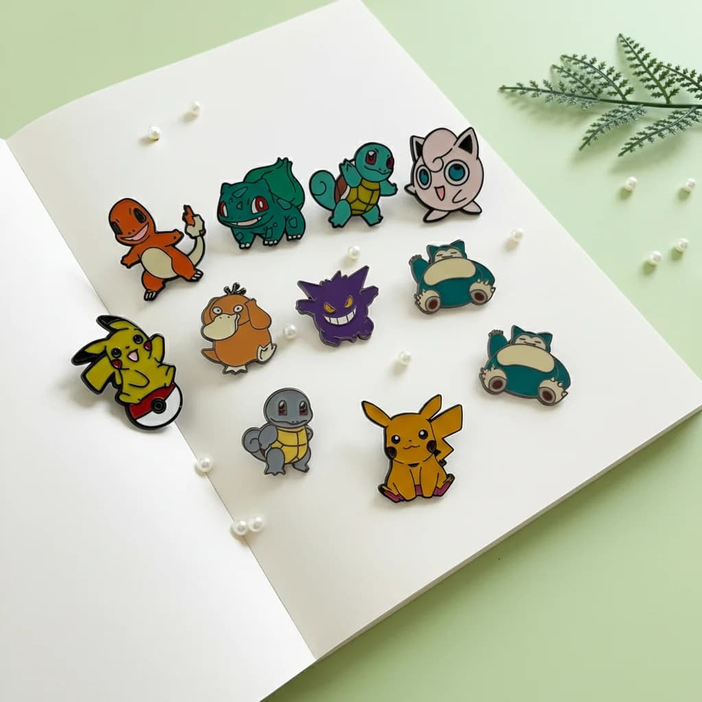 Ensemble d'épingles en émail Pikachu Gengar, 11 pièces, broches à bandes créatives pour sac à dos et