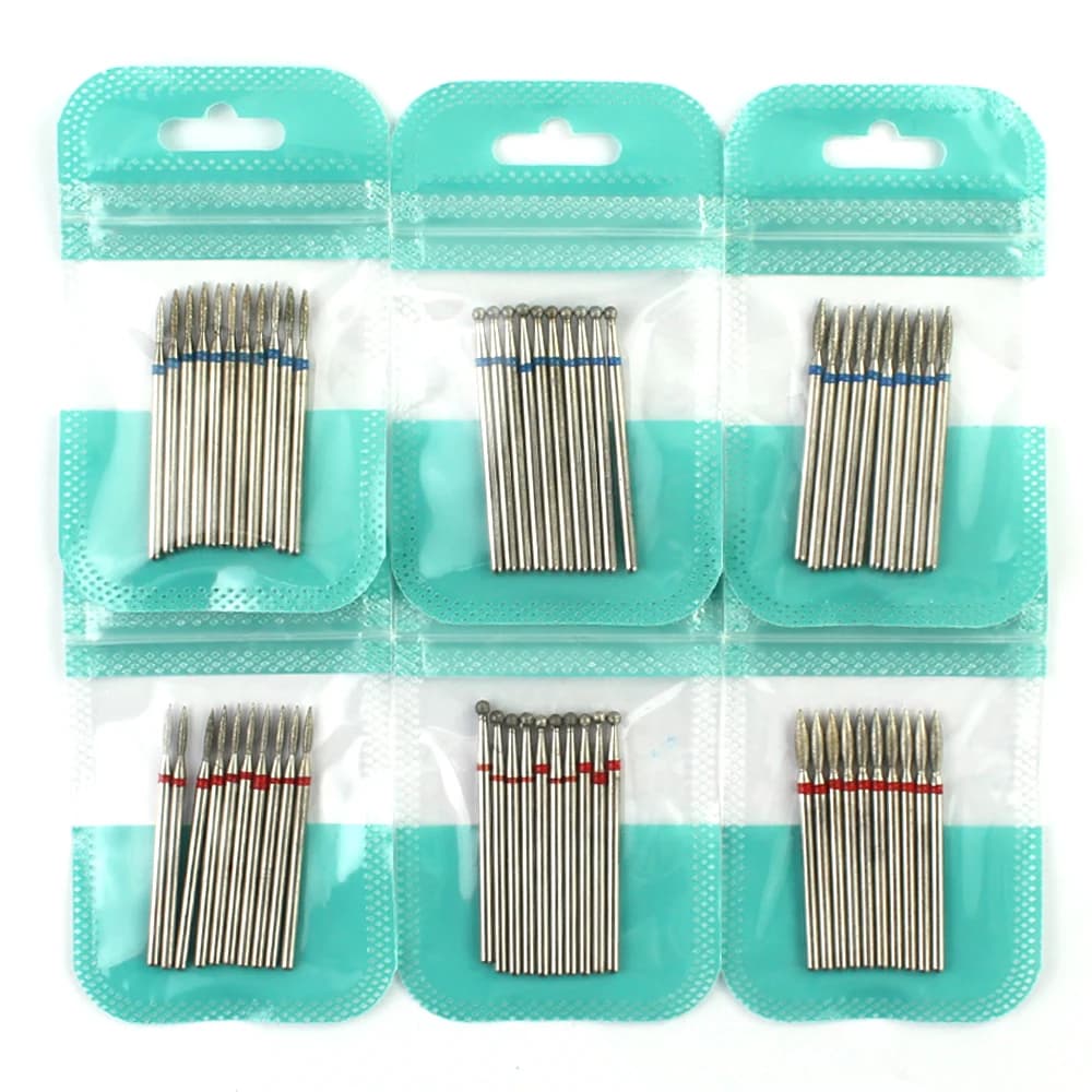 10 pièces diamant fraise ongles forets ensemble pour manucure accessoire pédicure électrique Machine