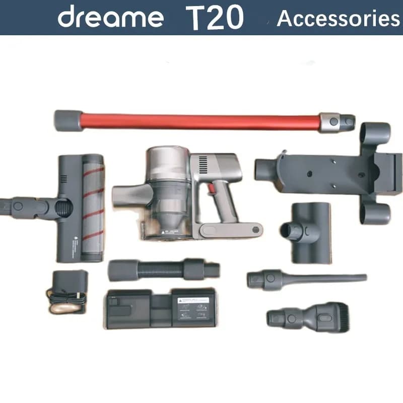 Dreame T20 – accessoires d'origine, filtre HEPA, brosse à rouleau, moteur, tasse à poussière, Tube h