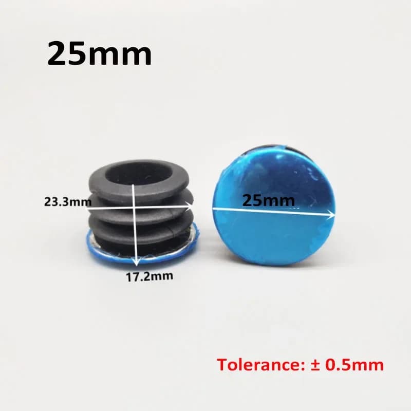 Bouchon d'extrémité de Tube rond en acier inoxydable, couvercle de tuyau de pied de meuble avec miro