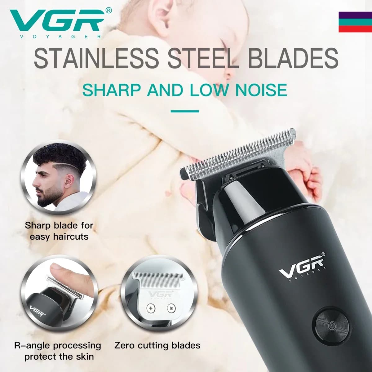 VgazHair Machine De Coupe Électrique Tondeuse À Cheveux Professionnel Barbe Tondeuse À Cheveux Visag