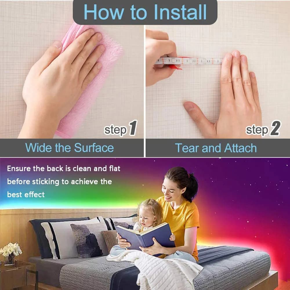 5m 20m RGB 5050 LED bande lumineuse Bluetooth Smart Home tv usb wall light mariage Ramadan décoratio