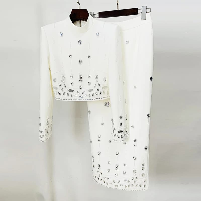 HIGH STREET – ensemble de costume de piste de styliste pour femmes, col montant, fermeture éclair au