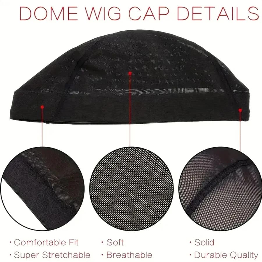 Bonnet de perruque en maille Spandex, dôme, plus facile à coudre dans les cheveux, bonnet de tissage