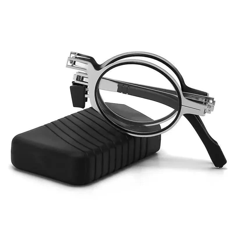 Lunettes de lecture HD pliables portables, lunettes rondes rétro ultra légères pour hommes et femmes