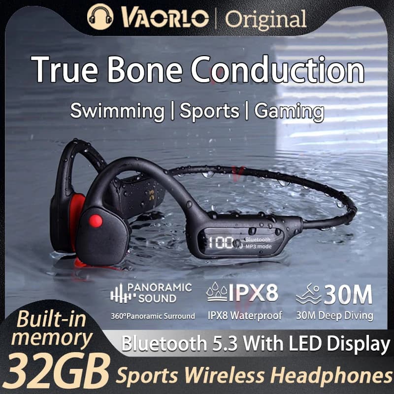 X10 IPX8 étanche natation Conduction osseuse casque sans fil Bluetooth 5.3 32GB lecteur MP3 HIFI bas