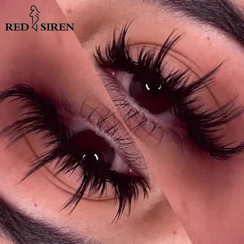 RED SIREN – faux-cils en Manga mouillés, longs, épais, naturels, à la mode, maquillage coréen, nouve