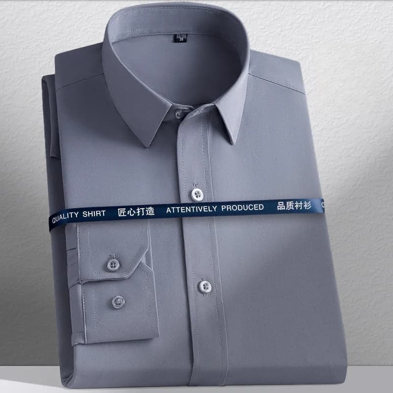 Nouvelles chemises pour hommes à manches longues, chemises habillées pour hommes, coupe ajustée, che
