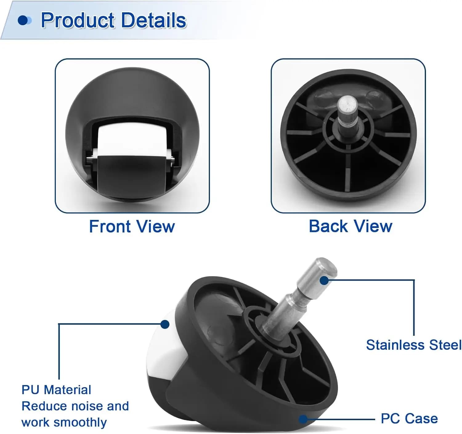 Ensemble de roulettes de roue avant pour aspirateur Robot iRobot Roomba série 500 600 700 800 900 i7