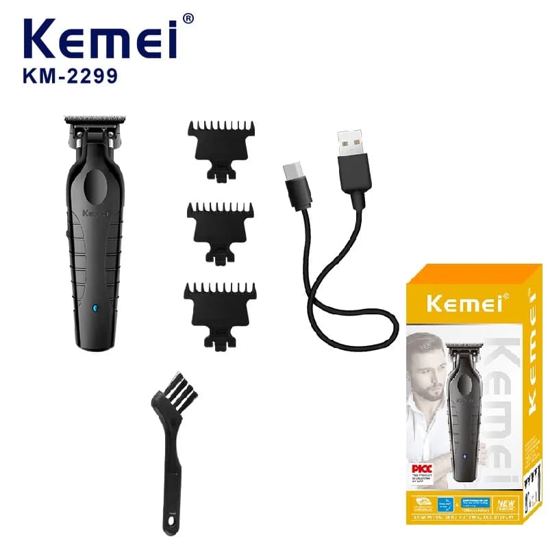 Kemei KM2299 tondeuse à cheveux professionnelle 0mm zéro écart sculpture tondeuse hommes sans fil to