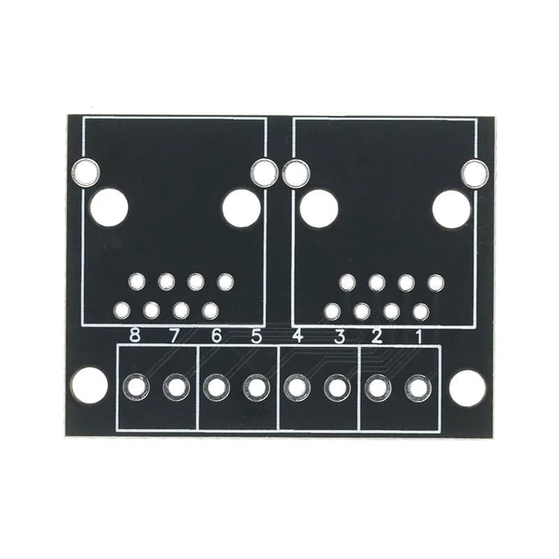 Carte adaptateur de port réseau RJ45, double prise femelle vers espacement de 3.5mm, terminal de câb