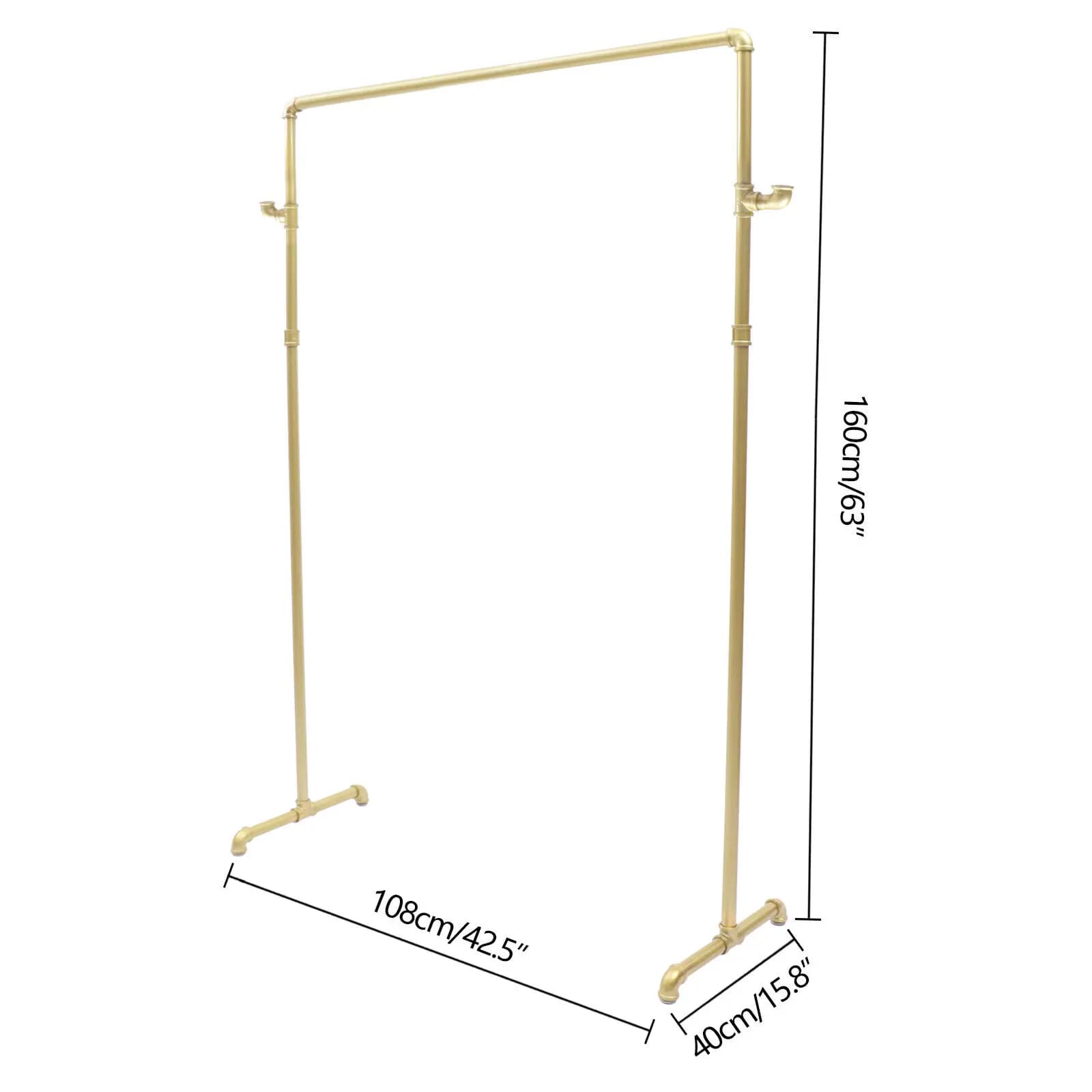 Tuyau industriel polyvalent pour vêtements, accessoire l'inventaire, T1 avec 2 crochets latéraux