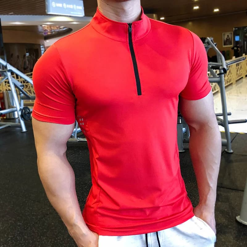 T-shirt de basket-ball demi-fermeture éclair pour homme, chemise astronomique, maillot de course en 