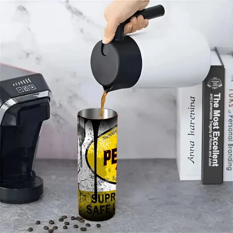 Gobelet isolé en acier inoxydable, avec couvercle et paille anti-déversement, Durable de 20oz, Doubl