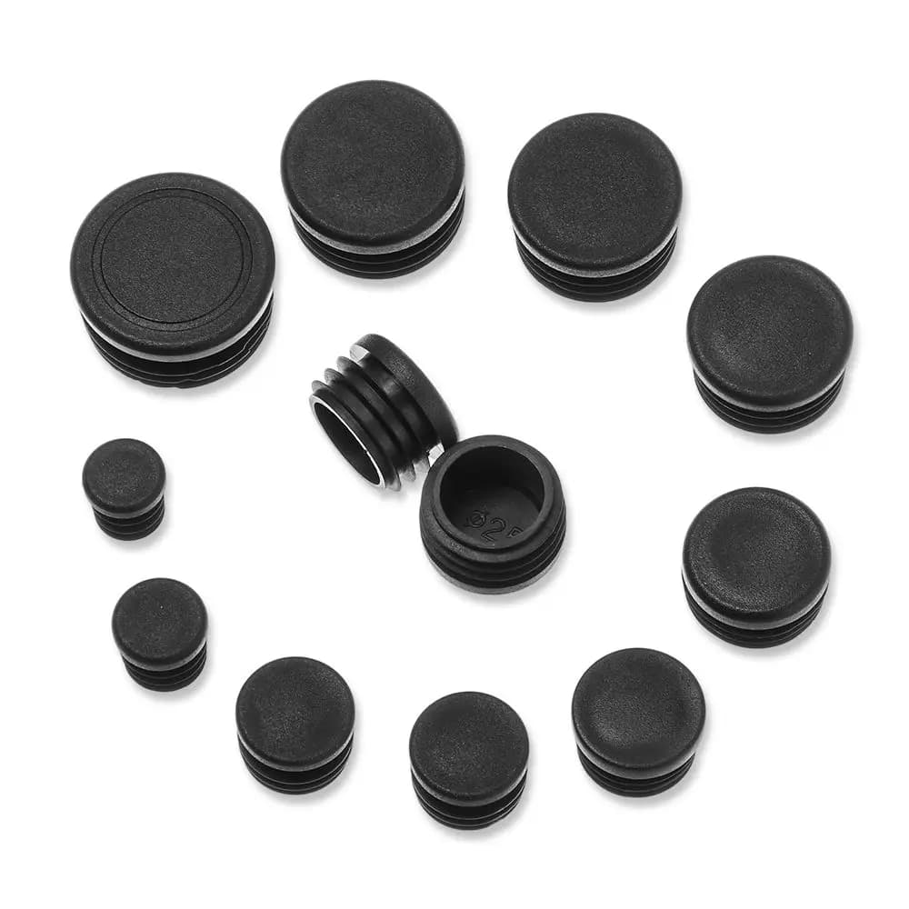 Tuyau rond enfichable en plastique noir, manchon intérieur de tuyau en acier, tête de prise, coussin