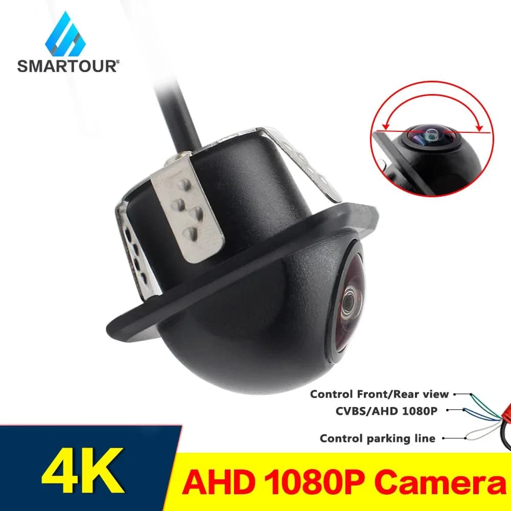 Smartour CCD objectif Fisheye caméra de voiture AHD 1080P vue arrière grand Angle caméra de recul HD