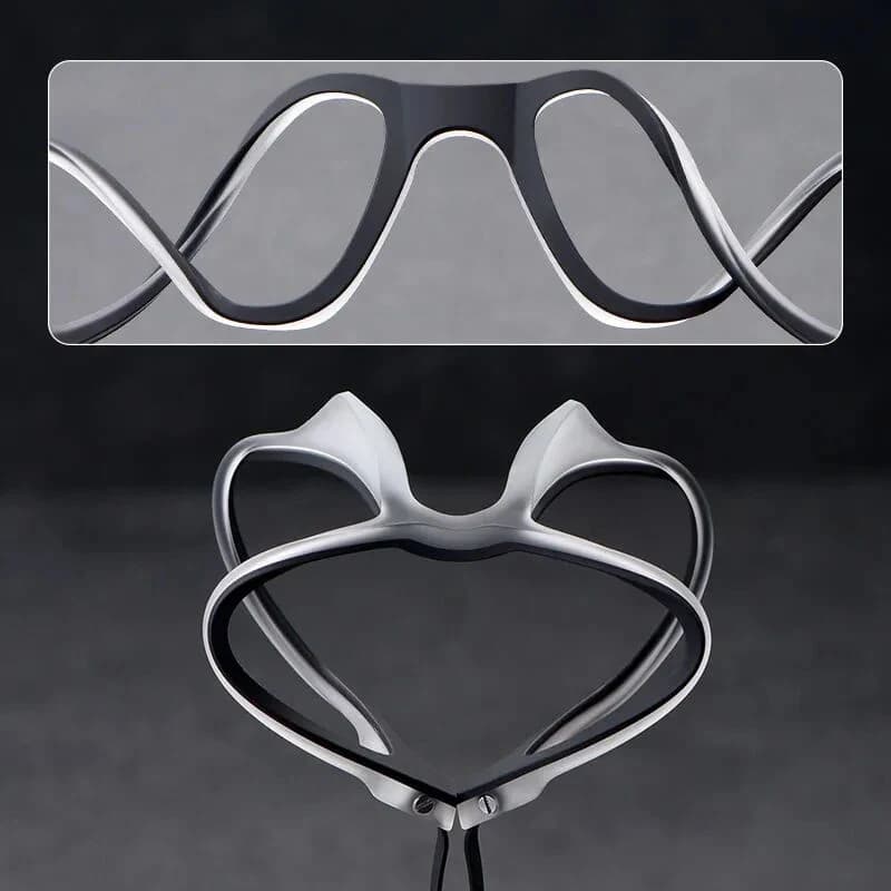 Lunettes de lecture multifocales progressives classiques en titane pur pour hommes, Anti-lumière ble