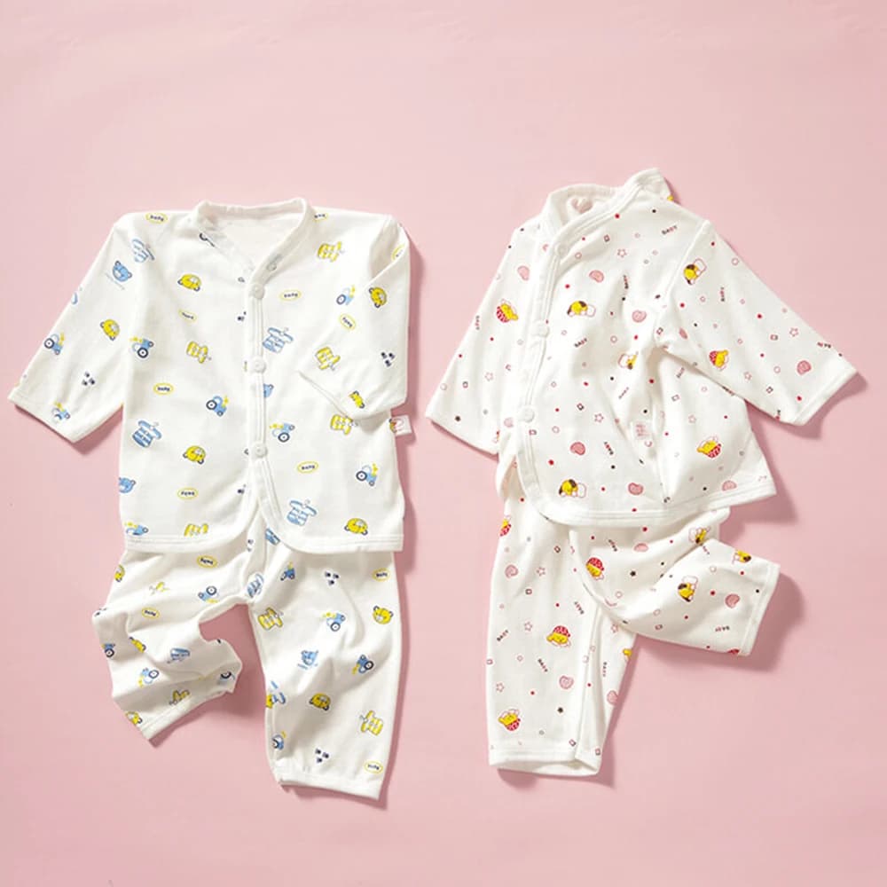 Vêtements pour bébés de 0 à 3 mois, sous-vêtements de maison pour nouveau-né, dessin animé, boutons 