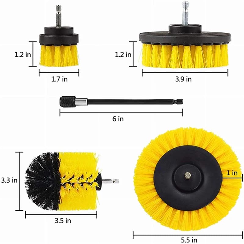 Kit de perceuse électrique, brosse à récurer pour tapis, Surface de salle de bains, meubles de baign