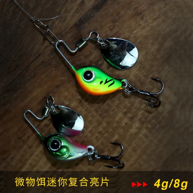1 pièces rotatif métal VIB vibration appât Spinner cuillère leurres de pêche 5g 7g gabarits truite p