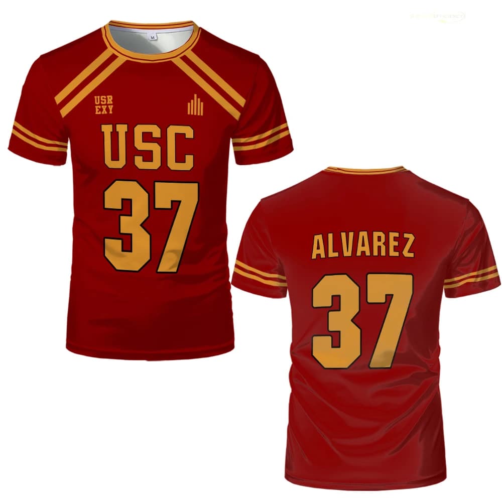 Maillot de Hockey The Foxhole Court Lacrosse, uniforme de Cosplay USC Trojans, T-shirt de sport resp