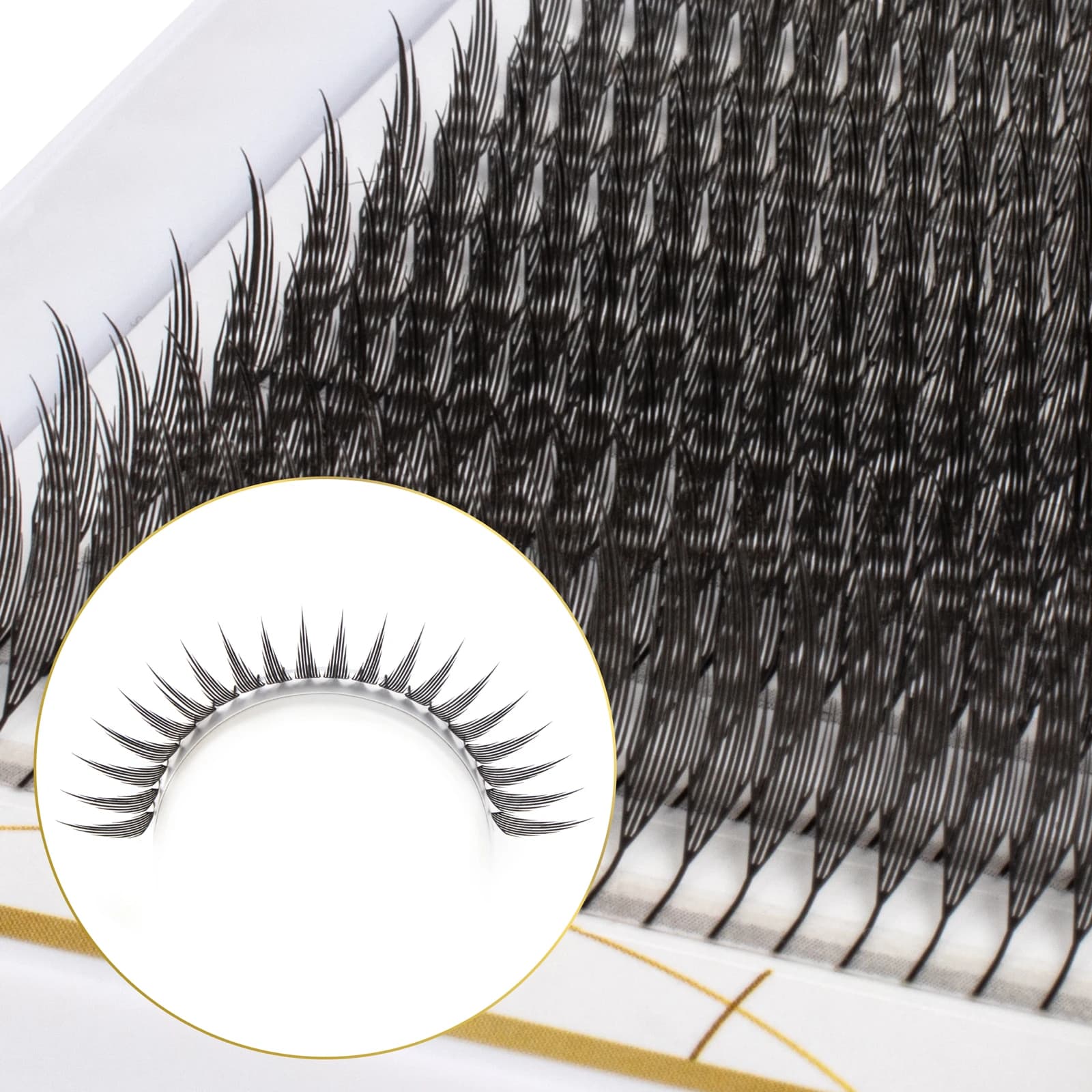 Befer Beauty-Extensions de Cils à Boucles C/D, 240 Grappes, Style Manga, Plume, Flora, Cat Eye, 8-15