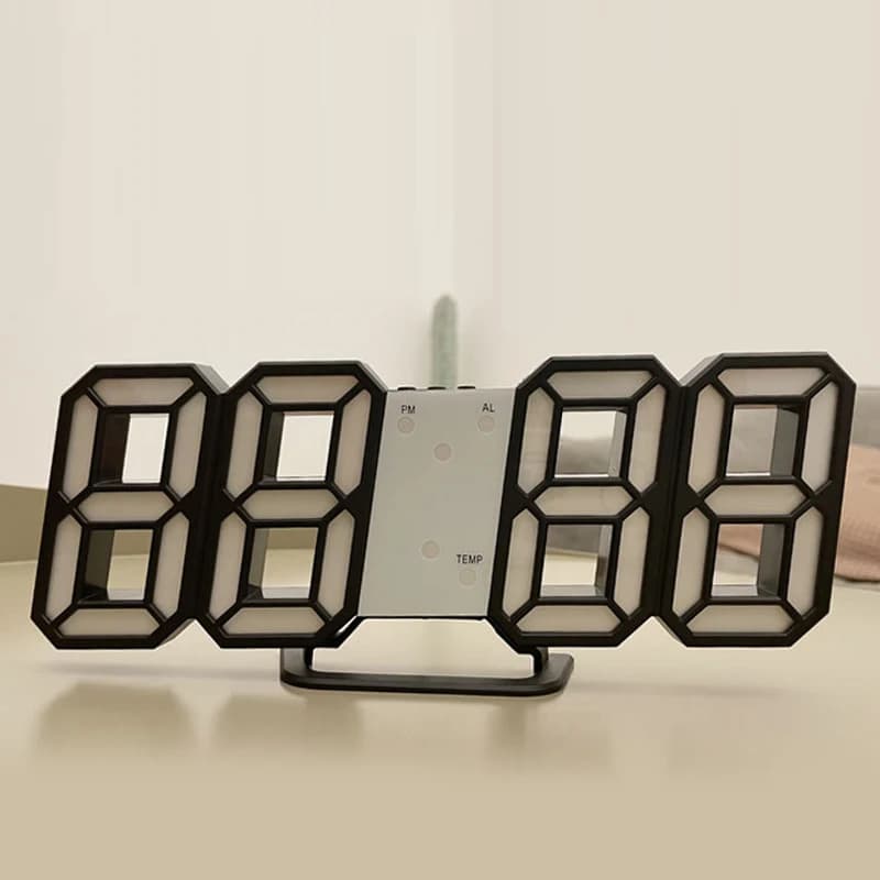 Horloge murale numérique 3D LED, mode Shoous, multifonctionnelle, créative, prise USB, électronique,