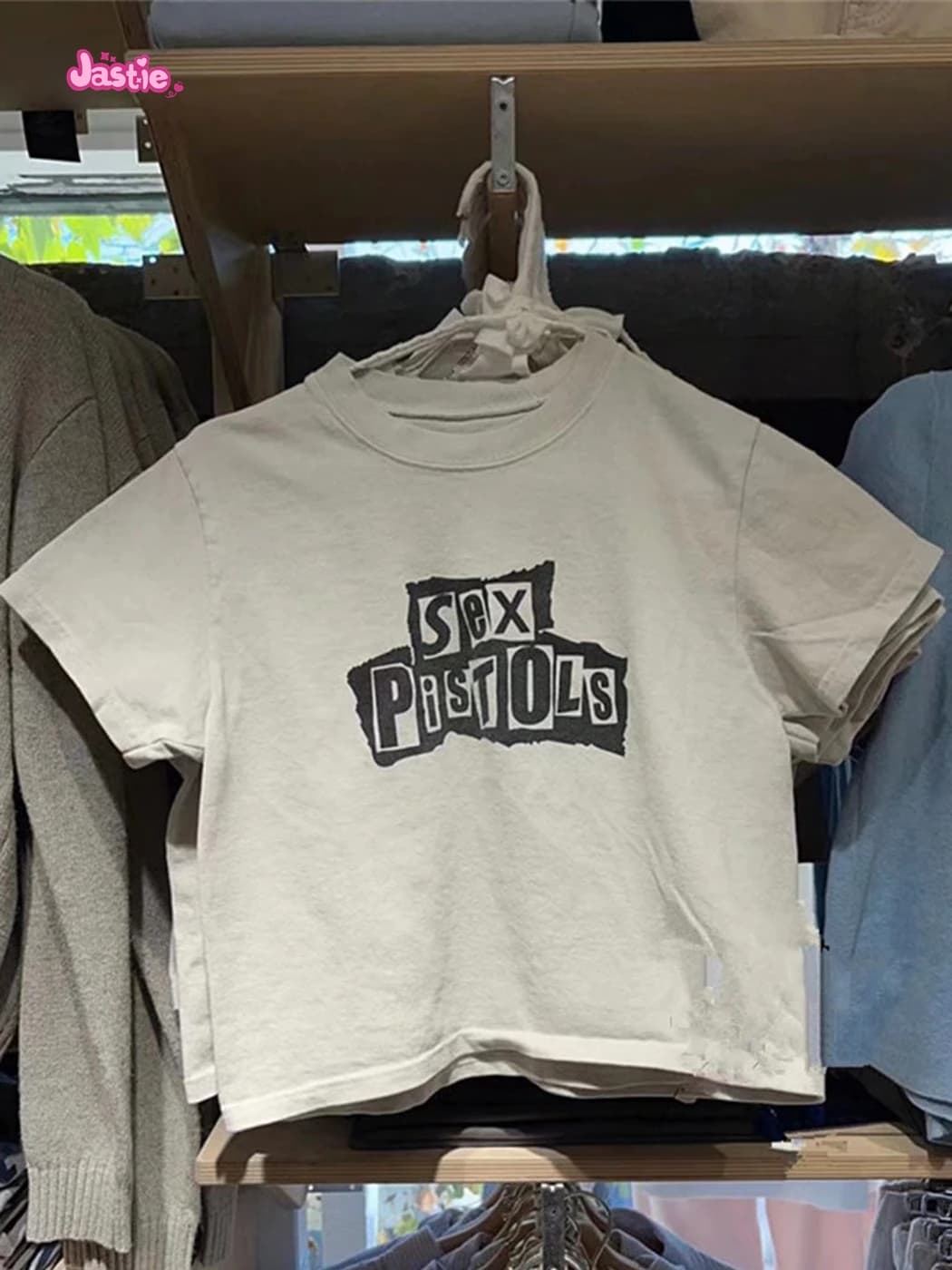 T-shirt manches courtes col rond femme, vintage, lettre graphique, court, décontracté, rétro, classi