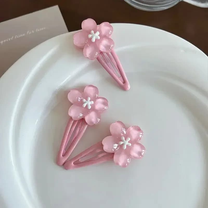Pince à cheveux en fleurs de cerisier, douce et mignonne, couvre-chef pour filles mignonnes, BB Clip