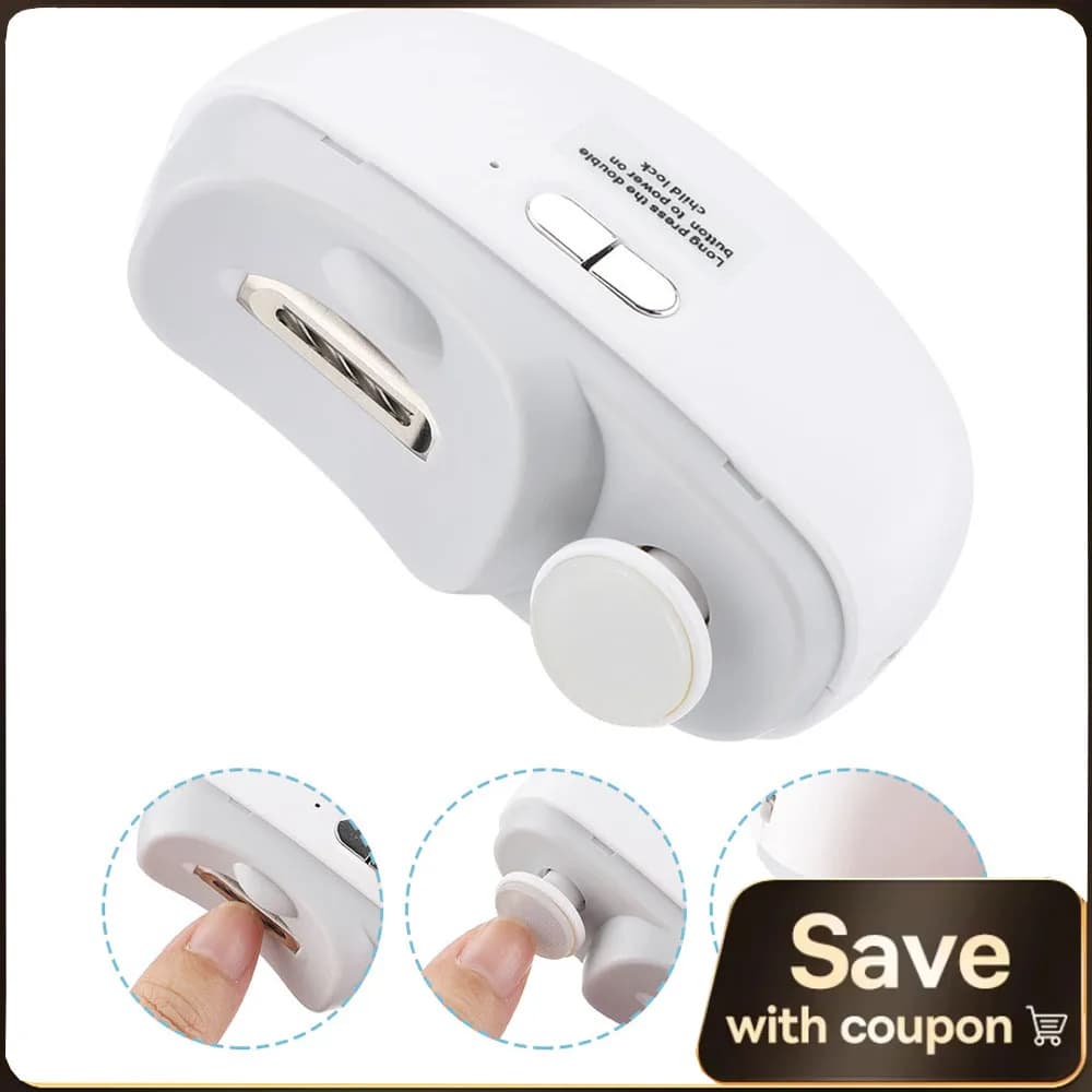 Coupe-ongles électrique automatique avec lumière pour adulte et bébé, coupe-ongles, ciseaux, pédicur