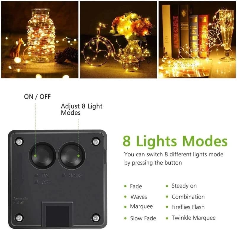 42M400Leds lumière LED solaire extérieur feston lampe jardin solaire fée chaîne lumineuse étanche no